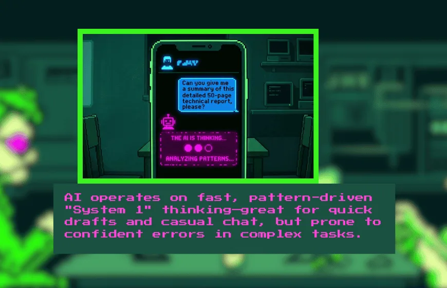 AI model analyzing problem step by step